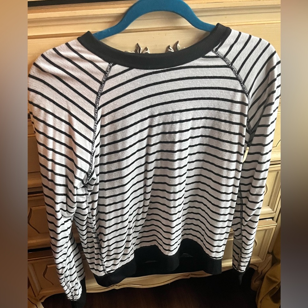 Black and white striped tee